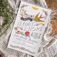 2021 Hymns Hope For The Home Wall Calendar In 2020 Wall Calendar Print Calendar Hymn