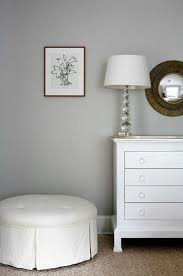 White Tufted Ottoman Traditional Girl S Room Sage Design Brass Floor Lamps Living Room Gray Painted Walls Grey Bedroom Paint