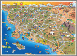 Interstate 8, interstate 10, interstate 40 and interstate 80. The Southern California Map And Guide David Rumsey Historical Map Collection