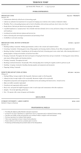 breakfast cook resume sample mintresume