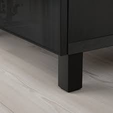 Uniquement même lorsque l'quantité est étriqué. Besta Combinaison Rangement Portes Brun Noir Glassvik Noir Verre Fume 180x40x74 Cm Ikea