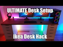21 Awe Inspiring Ikea Desk Hacks That Are Affordable And Easy In 2021 Ikea Gaming Desk Desk Hacks Ikea Desk