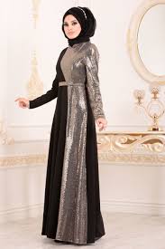 Tesetturlu Abiye Elbise Kemerli Gold Tesettur Abiye Elbise 1234gold Tesetturisland Com Siyah Abiye Abaya Tarzi Aksamustu Giysileri
