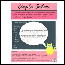 Sentence Structure For Compound And Complex Sentences Complex Sentences Sentence Structure Complex Sentences Worksheets