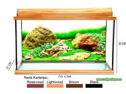 Akvaryum 70 Cm Aluminyum Kapakli