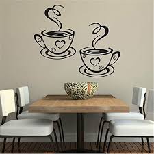 You deserve a dining room that shows off your personal taste and interior designer jessica helgerson agrees. Amazon Com Dds5391 Home Kitchen Restaurant Cafe Tea Wall Sticker Coffee Cups Sticker Wall Decor Home Kitchen