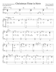 Christmas is coming, the christmas song. Christmas Time Is Here A Charlie Brown Christmas Sheet Music For Piano Solo Musescore Com
