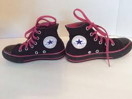 Black And Pink Converse High Tops Converse Chucks 11 Girls Black Pink High Tops All Stars Trendy Adorable Edgy Co Kids Fashion Boy Boys And Girls Clothes Converse Chuck Taylor High Top Sneaker