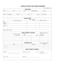 printable one page job application templates at allbusinesstemplates com