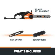 Auto oiling system lubricates the chain for you. Worx 15amp Electric 18 Chainsaw Walmart Canada
