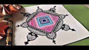 We often associate mandala with. Mandalaart Square Mandala Art With Contrast Of Black And Colours Easy Mandala Art For Beginners Youtube