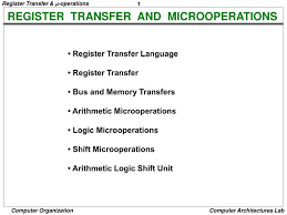 The reason that the address bus is important is that the number of lines in it tells the maximum number of memory addresses.8 bit data is enough to represent 2(8 in power). Ppt Register Transfer And Microoperations Powerpoint Presentation Free Download Id 5369659