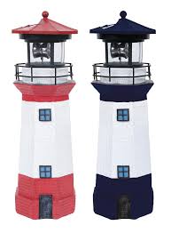 This outdoor solar led lighthouse is sure to add charm to any backyard, patio or other outdoor space. Enchanted Garden 11 22 Solar Lighthouse Assorted Styles At Menards