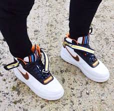 Black And Yellow Air Force Ones High Tops Get The Shoes For 375 At Flightclub Com Wheretoget Sneakers Nike Shoes Outlet Sneakers Nike