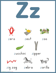 Word with z, contains z, z definition, definition for z, definition of z, anagrams of z. Things That Begin With The Letter Z Primarylearning Org