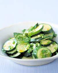 Stir the zucchini with a wooden spoon until each piece is coated in oil. Steamed Zucchini With Scallions Recipe Martha Stewart