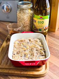 Healthsmart high protein oatmeal, 15g protein, low calorie, low carb, low fat, sugar free, instant diet oatmeal mix, keto friendly, ideal protein compatible, 7 count box. Baked Oatmeal Schoko Banane Gebackene Haferflocken Holla Die Kochfee