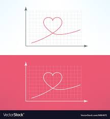 Graphic Chart With Heart Icon Loving And