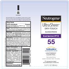 Neutrogena ultra sheer body mist sunscreen spf 60 (din 02334542) contact johnson & johnson inc. Neutrogena Ultra Sheer Dry Touch Sunscreen Broad Spectrum Spf55 Information Side Effects Warnings And Recalls