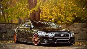 Black Audi Tuning Car Gold Rims Wallpaper Gb Hd Wallpapers Small Luxury Cars Audi A4 Audi