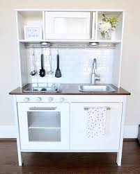 Ikea tarva hack dresser to hutch by my repurposed life. Mama Jots Ikea Hack White Modern Play Kitchen