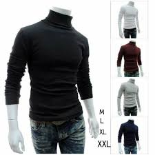 Mockup kaos leher bulat pria. Kaos Polos Leher Turtleneck Kaos Pria Korea Kaos Lengan Panjang Leher Tinggi Kaos Polos Korea Shopee Indonesia