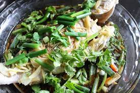 Siap dan sedia untuk di hidang. Ikan Siakap Kukus Chinese Style Azie Kitchen