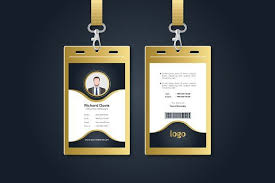Design for a beauty salon and stylist. Corporate Gold Id Card Design Card Design Id Card Template Cards
