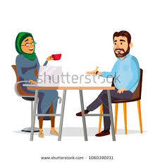 Business People Sitting At The Table Vector Modern Office Laughing Friends Office Colleagues Bearded Man A People Sitting Beard Illustration Business People
