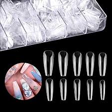 Check spelling or type a new query. Amazon Com 500 Pcs Clear Long Coffin Nails Full Cover Acrylic Nails Press On Nails Ballerina Nail Tips Artificial False Nails With Clear Box For Nail Salons And Diy Nail Art At Home 10 Sizes Beauty
