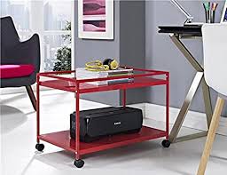 Name 2 tray rolling serving cart item no. Marshall 2 Shelf Rolling Coffee Table Cart Red Finish In Dubai Uae Whizz Serving Carts