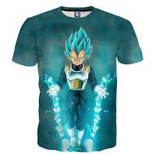 Design on shirt design is located exactly as shown in the main Dbz Vegeta Super Saiyan Blue Ssgss Resurrection F Whis Street Style T Shirt Saiyan Stuff Vegeta T Shirt Super Saiyan Blue Street Style T Shirts