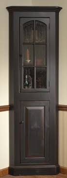 Petite Seedy Glass Primitive Country Black Corner Cabinet Corner Cabinet Corner Furniture Corner Cupboard