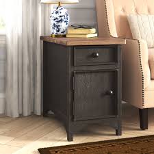 Ryder end table with storage featuring power outlets and usb ports, this end table is rather elegant in its design which is then mixed in with rustic charm due to the slight rough nature of the side table with charging station | shelby knox. Usb Ports End Side Tables You Ll Love In 2021 Wayfair