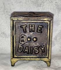 Antique 1890’s Shimer Toy Co. “The Daisy” Safe Still Penny Bank