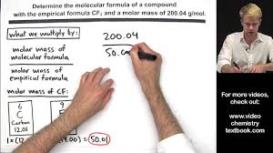 Calculating Molecular Formula From Empirical Formula Youtube Great Review Chemistry Textbook Chemistry Lessons Molecular