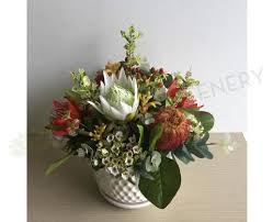 You'll see the same coffee table styled different ways. Fa1064 Silk Native Flowers Arrangement Flower Arrangement For Dining Table Floral Arrangement For Coffee Table Australia Artistic Greenery