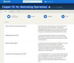 Cooper Ch 16 Motivating Operations Behavior Analysis Bcba Aba Therapy