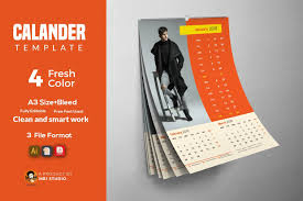 Wall Calander Template Modern Calendar Templates Stationery Templates