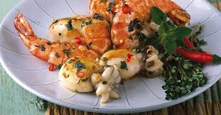 Scharfe Tintenfischchen Und Garnelen Rezept Lebensmittel Essen Lecker Meeresfruchte