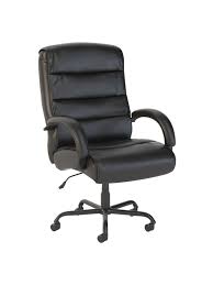Only £62.00 + vat rrp £155.00. Bush Business Furniture Soft Sense Big And Tall Bonded Leather High Back Office Chair Black Standard Delivery Office Depot