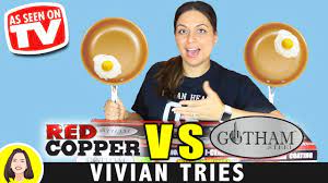 These are the first fry pans that i've the reviews look pretty bad on amazon. Red Copper Vs Gotham Steel Copper Pan Review Testing As Seen On Tv Products Youtube
