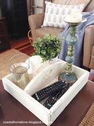 Coastal Home Love A Crafty Little Solution For Those Dreaded Remote Controls A Coffee Table Remote Control Storage Table Caddy Painted Furniture For Sale