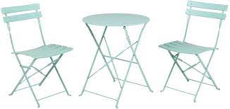 Vintage matching pair aluminum folding lawn chair camping. Amazon Com Grand Patio Premium Steel Patio Bistro Set Folding Outdoor Patio Furniture Sets 3 Piece Patio Set Of Foldable Patio Table And Chairs Mint Green Garden Outdoor