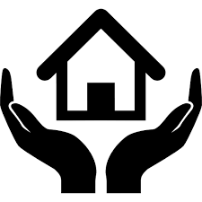 Home Insurance Symbol Of A House On Hands Free Vector Icons Designed By Freepik American Symbols Free Icons Graphic Design Logo
