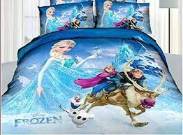 princess elsa anna frozen cartoon bedding set flat sheet queen twin size duvet cover bed sheet pillow case frozen bedding twin size duvet covers blue bedding