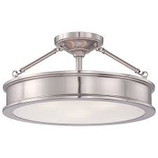Minka Lavery Harbour Point 3 Light Semi Flush Mount Ceiling Light In Brushed Nickel Bed Bath Beyond