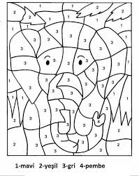 Sayi Boyama Calismasi Boyama Kitaplari Sayilara Gore Renk Hayvan Boyama Sayfalari