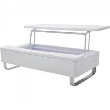 Above the elevation of the base, revealing the hidden in storage. White Lacquer High Gloss Lift Top Hidden Storage Coffee Table Walmart Com Walmart Com