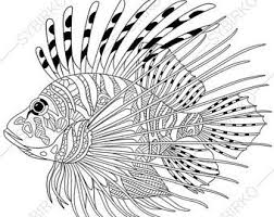 Coloring Pages For Adults Digital Coloring Page Seahorse Etsy Lion Coloring Pages Lion Fish Animal Coloring Pages